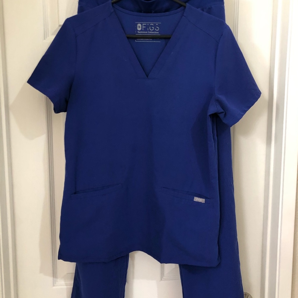 FIGS Royal Blue Scrub Top